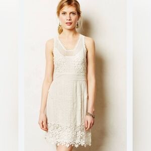 Anthropologie Yoana Baraschi Vered Lace Dress Ivory Size 2P